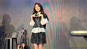 韓菲不僅漂亮也很會唱歌。（圖／記者陳穎攝影）