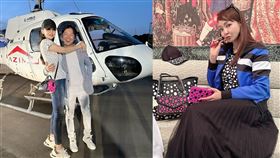 神田宇乃（左）和老公西村拓郎搭直升機欣賞煙火。（圖／翻攝自unokandaofficial IG）