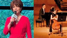  已故導演楊德昌（左）在自己的電影《一一》與鋼琴家妻子彭鎧立（右）同台演出。（翻攝《一一》電影）