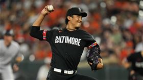 ▲日籍金鶯投手藤浪晉太郎後援中繼2局無失分，飆出4次三振。（圖／美聯社／達志影像）