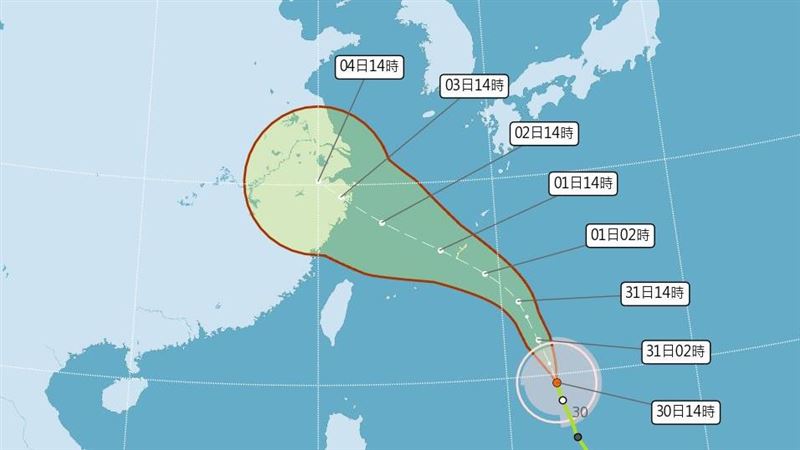 颱風路徑圖為什麼「變大顆」？氣象局解答