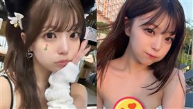 日本一名正妹穿著比基尼在台上熱舞。（圖／翻攝自momo_burlesque IG）