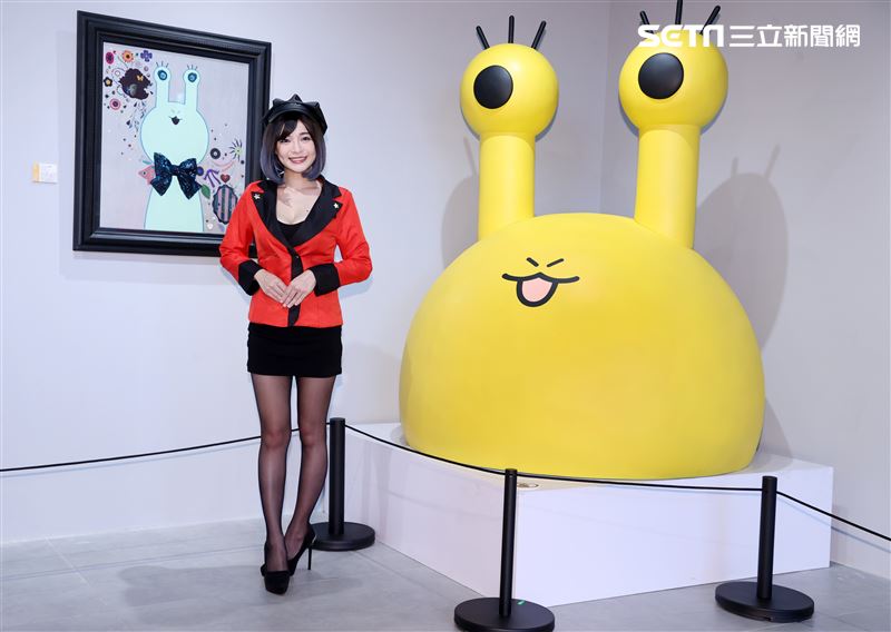 郭鬼鬼出席藝術展認有女兒，首揭懷孕遭家暴黑歷史並公開孩子爸身份。（圖/記者邱榮吉攝影）