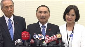 ▲侯友宜出席日華議員懇談會國會歡迎茶會後受訪