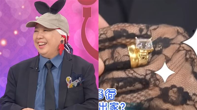 恆述法師「修富道」　爽秀10克拉超大鑽戒