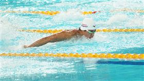 台灣好手王星皓200公尺混合式游出2分01秒30，預賽第一名晉級準決賽。（圖／大專體總提供）
