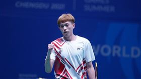 混團金牌戰第二點男單林俊易2比0獲勝扳平戰局。（圖／大專體總提供）