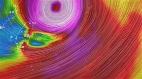 中颱「卡努（KHANUN）」。（圖／翻攝自NCDR天氣與氣候監測網）
