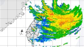 卡努颱風雷達迴波0803 10:30（圖／翻攝自中央氣象局）