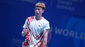 混團金牌戰第二點男單林俊易2比0獲勝扳平戰局。（圖／大專體總提供）