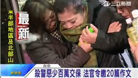 殺警惡少百萬交保　法官令繳20篇作文