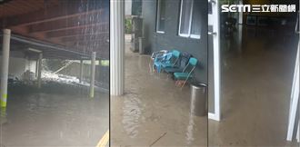 水淹南投！廬山街道變漂漂河　雨灌進飯店
