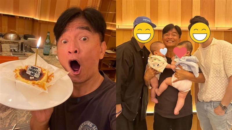 吳宗憲抱2孫　罕同框2女婿超高顏值曝光