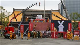 北市消防局提前預演台北燈會消防演練。（圖／消防局提供）
