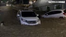 南投仁愛春陽村土石流，淹沒沖走多車。（圖／翻攝畫面）