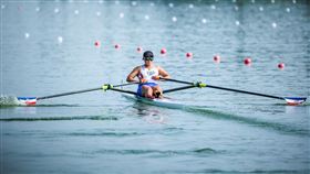 ▲成都世大運，溫鏡央在女子單人雙槳划進決賽。（資料圖／大專體總提供）