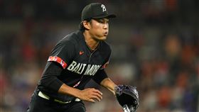 ▲藤浪晉太郎9局上場關門，飆出160公里火球鎖住比分收下勝利。（圖／美聯社／達志影像）