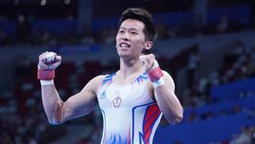 ▲成都世大運，「鞍馬王子」李智凱完美落地完成3連霸。（圖／大專體總提供）