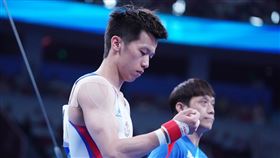 ▲成都世大運，李智凱完成鞍馬3連霸，教練林育信稱讚：「世界級的表現。」（圖／大專體總提供）