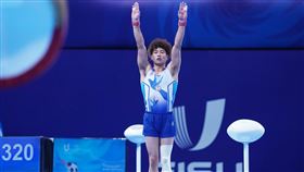 ▲成都世大運，出生弱勢家庭的曾為聖在跳馬項目奪銀。（圖／大專體總提供）