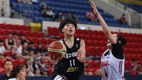 台灣女藍白隊不敵韓國隊，瓊斯盃努吞2連敗。（圖／中華籃協提供）