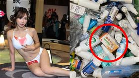  天使萌出席本次成人展也在價碼名單中。（合成圖／記者邱榮吉攝影與「TRE台北國際成人展」臉書）