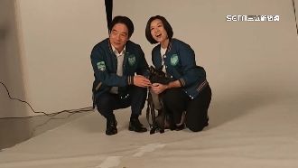 賴母雞拉小雞　林靜儀帶愛犬、她玩IG濾鏡