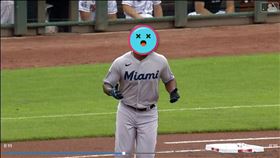 ▲馬林魚古巴重砲索萊爾（Jorge Soler）開轟自己也嚇到。（圖／翻攝自MLB官網）