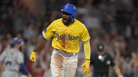 ▲紅襪雷耶茲（Pablo Reyes）本季首轟是再見滿貫砲。（圖／美聯社／達志影像）