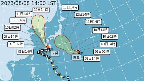 雙颱共舞襲日韓！影響時間出爐