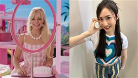 鍾柔美偷拍《芭比》電影播放片段。（圖／翻攝自鍾柔美 IG）