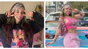 Kine-Chan在IG上表示，當時她是因為怕遲到，所以決定提前穿上COS的服裝來節省時間。（圖／翻攝自IG）