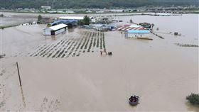 卡努襲南韓傳災情（圖／美聯社）