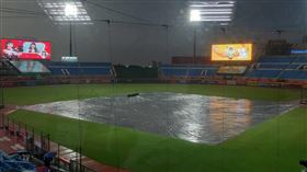 ▲富邦與樂天比賽因雨延賽。（圖／記者俞聖律攝影）