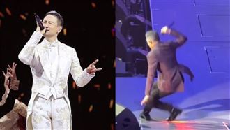 張學友舊疾復發舞台上摔倒　驚悚畫面流出