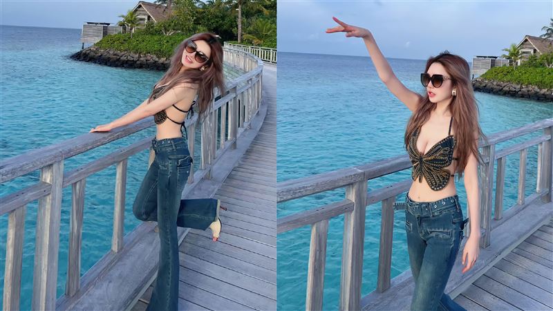 周揚青火辣蝴蝶裝現身　一轉身僅兩條線