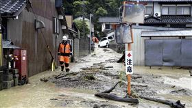 蘭恩颱風侵襲日本（圖／美聯社／達志影像）