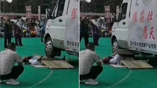 氣功大師秀「貨車過身」沒動靜⋯眾人急救