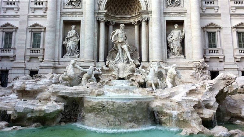特雷維噴泉（Trevi Fountain）。（圖／PIXABAY）