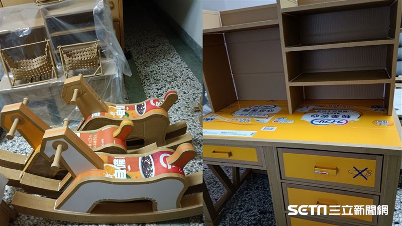 他用紙箱做搖馬和傢俱　絕美成品讓人瘋搶