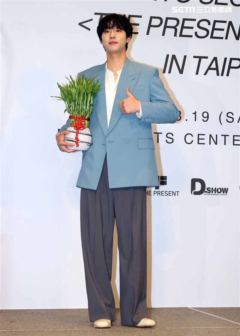 韓星安孝燮首次來台媒體見面會。（圖/記者邱榮吉攝影）