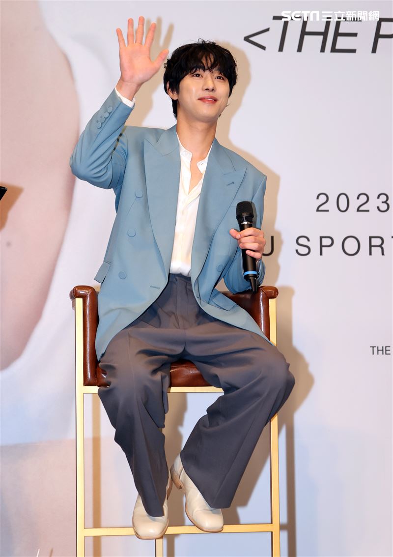 韓星安孝燮首次來台媒體見面會。（圖/記者邱榮吉攝影）