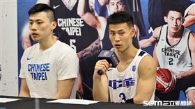 ▲瓊斯盃中華藍球員林秉聖出席賽後記者會。（圖／記者劉彥池攝影）