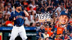 ▲「阿土伯」奧圖維（Jose Altuve）在20日加入2000安俱樂部。（組合圖／翻攝自太空人推特）
