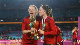 世界盃女子足球賽決賽，西班牙以1比0氣走英格蘭。（圖／路透社／達志影像）