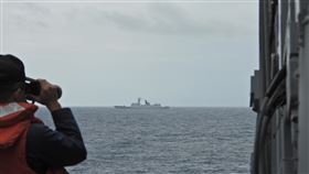 海軍田單艦監控共軍徐州艦中共19日宣布對台軍演，海軍田單艦監控共軍徐州艦。（海軍司令部提供）中央社記者游凱翔傳真 112年8月20日