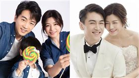 陳妍希（右）與中國男星陳曉（左）結婚7年，目前育有1子。（圖／翻攝自微博）