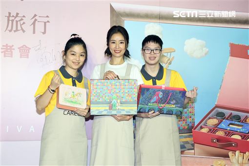 林心如代言宣傳喜憨兒中秋禮盒。（圖/記者邱榮吉攝影）