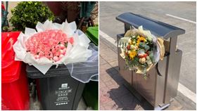 ▲七夕後的垃圾桶（圖／翻攝自微博）