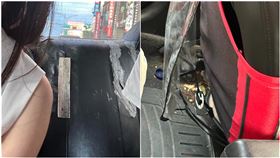 椅子破爛整車灰塵！台南車站「恐怖計程車」女乘客嚇壞（圖／翻攝自爆料公社）